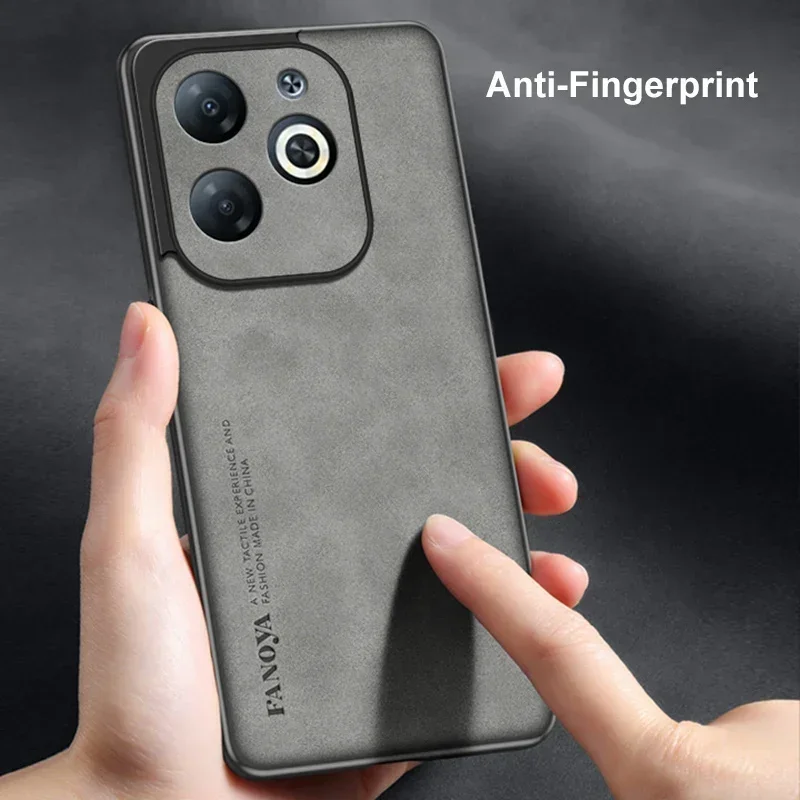 Luxury PU Leather Matte Silicone Phone Case - Full Protection Back Cover