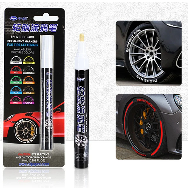 10 Colors Marker Pen For Car Tire Paintbrush White Tyre Design Color Match  Paint Pen Waterproof