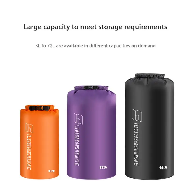 Dry Bag 8/5/3/1PCS 75/35/25/15/12/8/5/3L Waterproof for Camping Drift Trekking Swimming Rafting Kayak River Trekking Fish