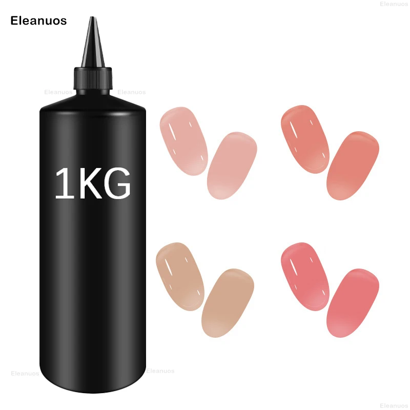 Eleanuos Wholesale 1kg No Wipe Top Coat Super Quality Soak Off UV LED Rubber Base Refill Matte Top Professional Nail Salon Use 5