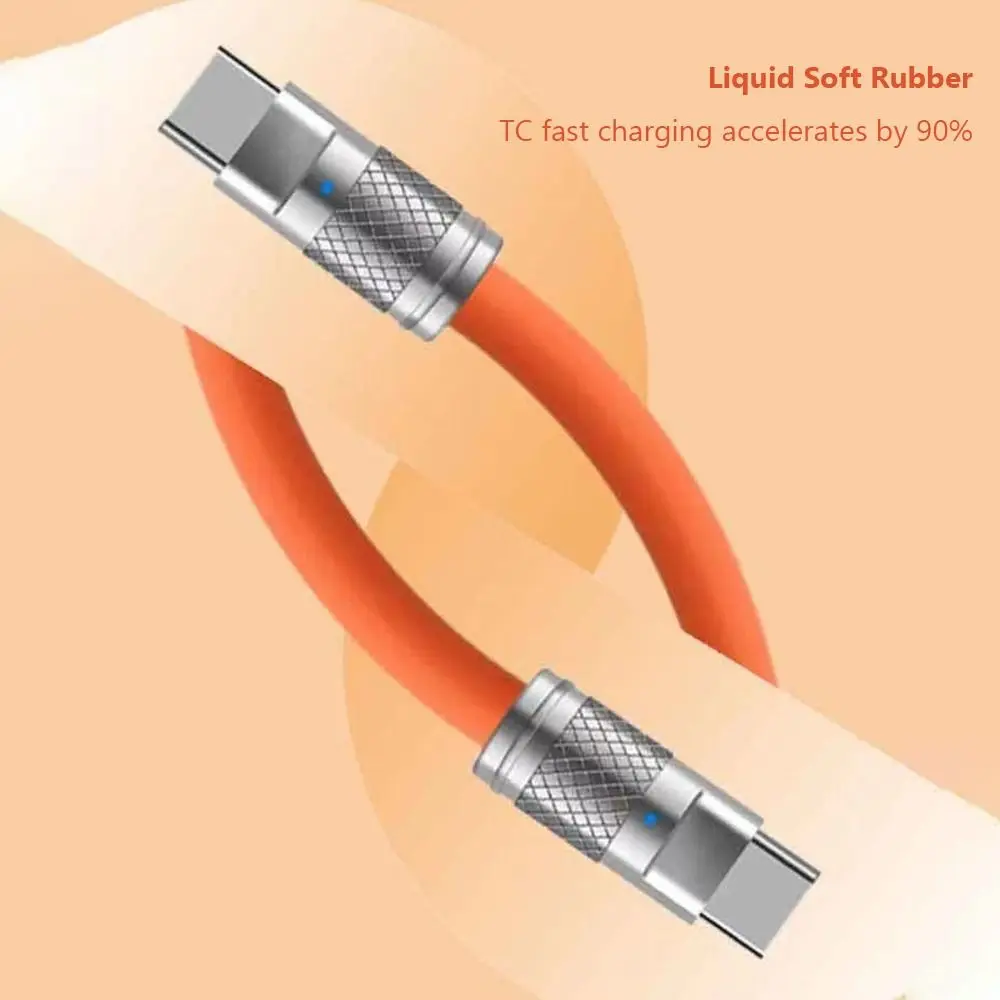 100W Fast Charging Cable 1M 1.5M 2M Liquid Silicone PD Type C Cable Type-C To C Versatile Compatibility Type-C Charger Cable