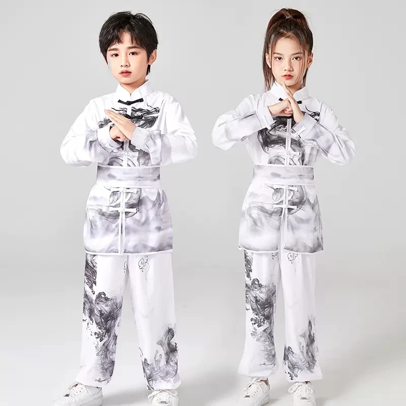 chinese traditional costume for children kids wushu suit kung fu tai chi uniform martial arts performance exercise clothes
