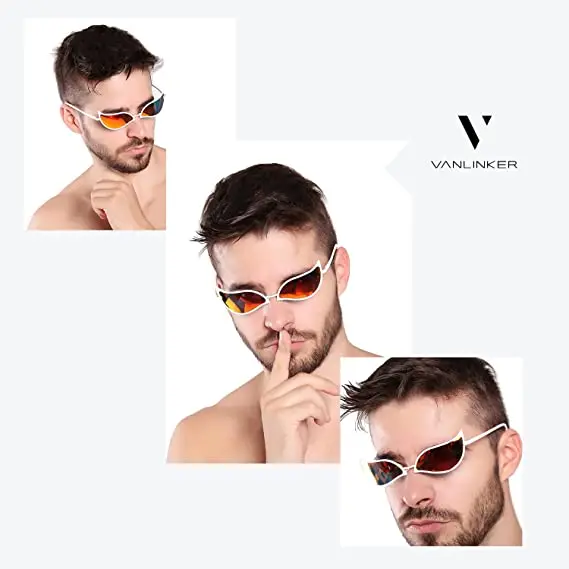 Anime Cat Eye Sunglasses para homens e mulheres, liga de cobre branca  Donquixote Doflamingo Joker Glasses, Xmas Gift, 1 Pc - AliExpress