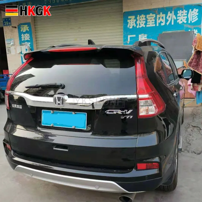 New Abs Plastic Unpainted Primer Car Rear Wing Spoiler Tail Fin Cover