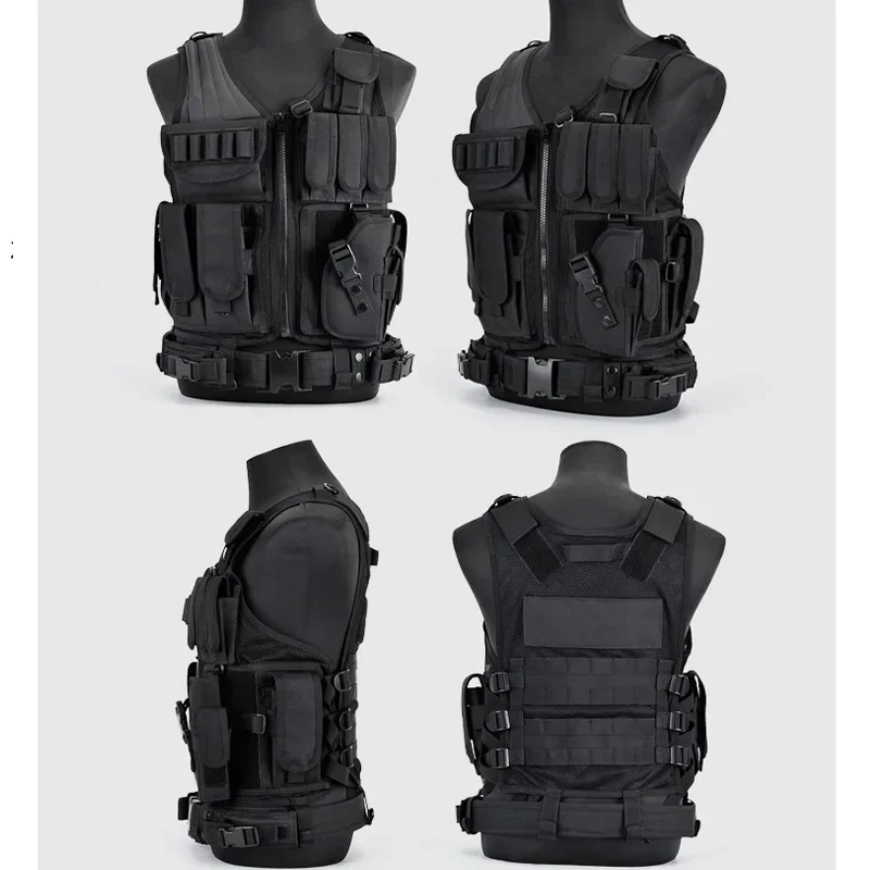 Tactical Vest Combat Armor Vests Anti-Cut Clothing Mens Tactical Hunting Vest Army Adjustable Armor Outdoor CS Training Vest