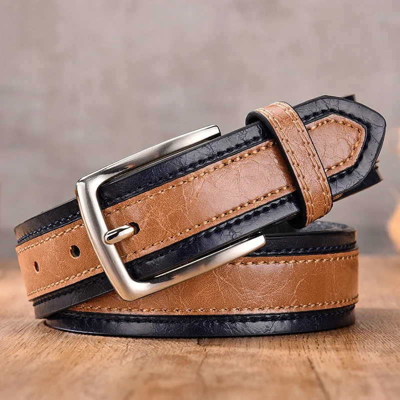 brown dress belt Men Leather Belt For Jeans Luxury Strap Western Designer Male Waist Trouser Belts Fashion Classic Vintage Pin Buckle brown dress belt Belts