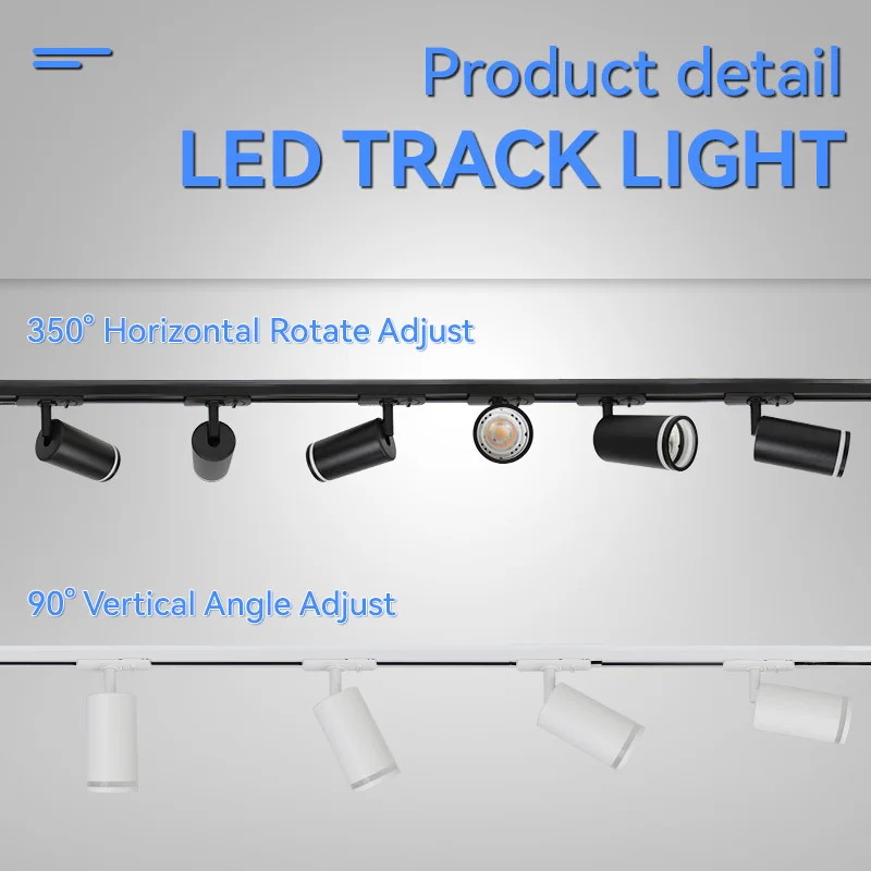 GU10 Track Lights Led Track Lamp Spotlights Home Appliance for Kitchen Clothing Shop Store Room Decor GU10 Bulb Ceiling Light