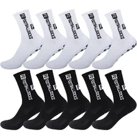 1/6/10 paires de chaussettes de sport antidérapantes à semelle en tissu éponge pour le football 3