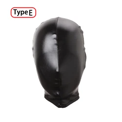 Unisex Latex Bronze Open Mouth and Eye Mask (Type E Black)