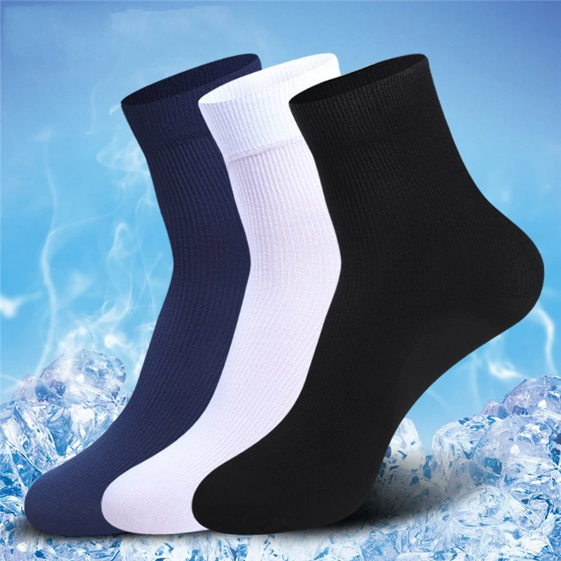 

Men's Cotton Blend Socks New Styles 10 Pairs / Lot Black Business Men Socks Breathable Spring Summer For Male