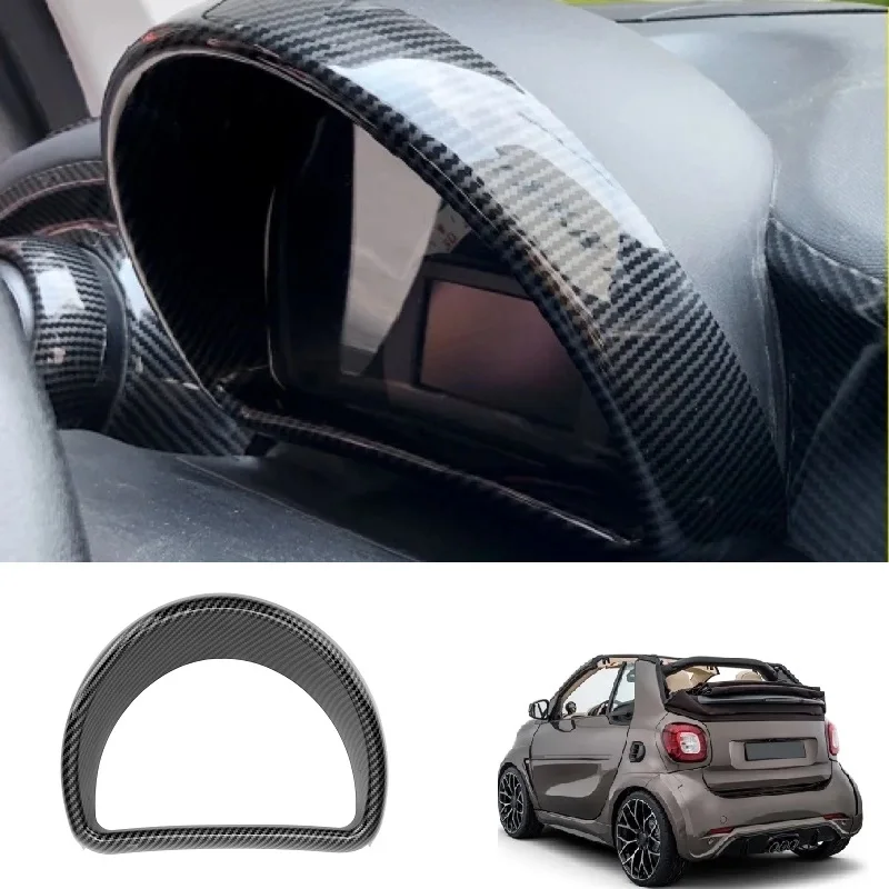 Für Mercedes-Benz Smart Fortwo/Forfour 453 2015-2021 Auto Dashboard Abdeckung Borte Ersatz ABS Carbon Faser schwarz