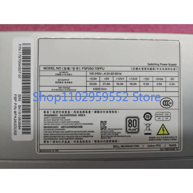 FSP-250-70PFU FSP250-60ATV (PF) 610 산업용 컴퓨터 전원 공급 장치용 1개