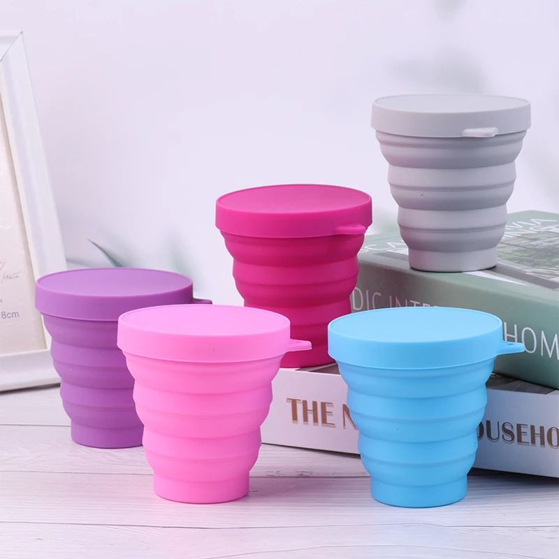 1PC Portable Menstrual Cup Collapsible Silicone Cup Sterilizing Feminine Hygiene Product
