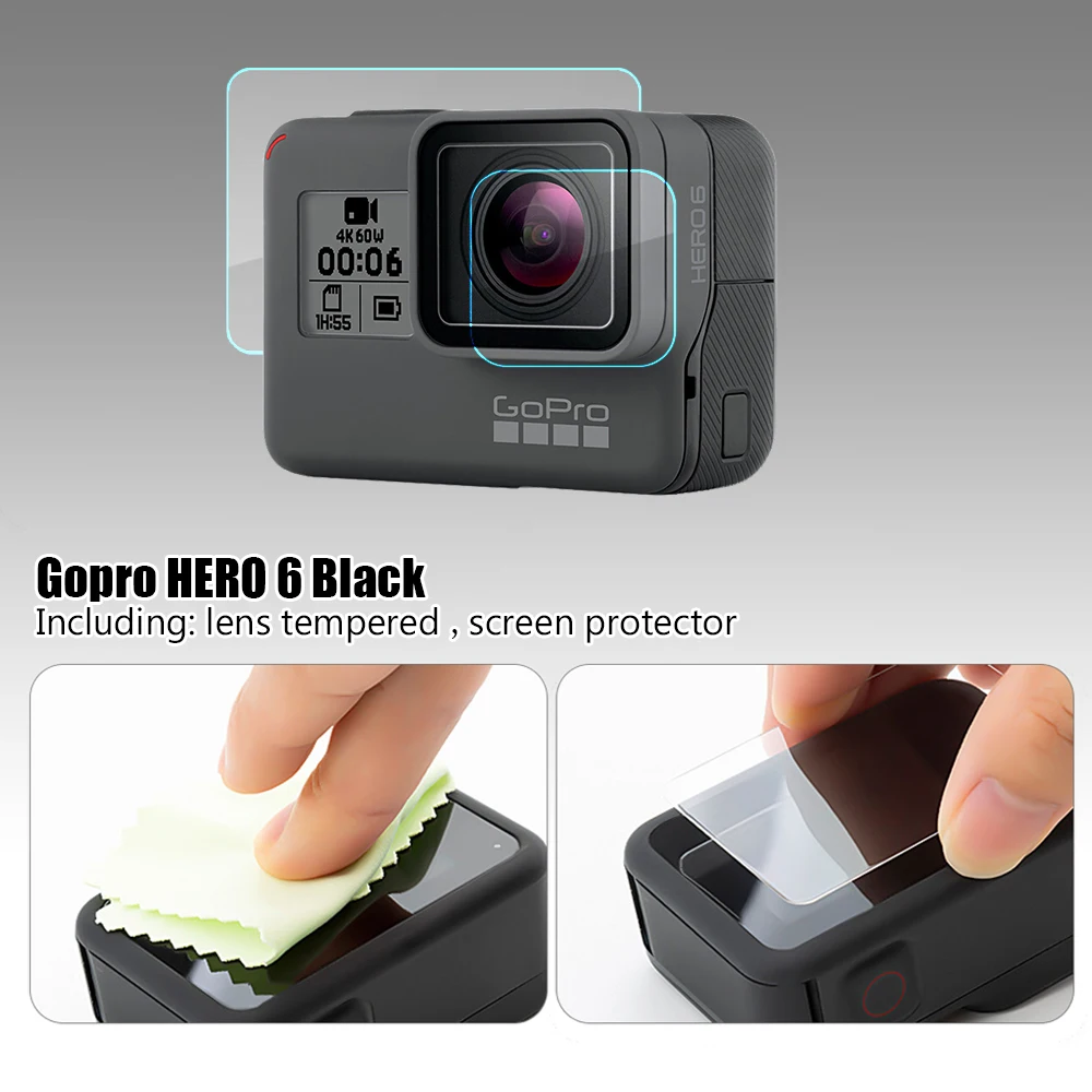 GoPro Hero 11 10 9 8 7 6 5 블랙 Go Pro Hero10 Hero9 카메라 렌즈 스크린 커버 액세서리용 강화유리 스크린 보호 필름
