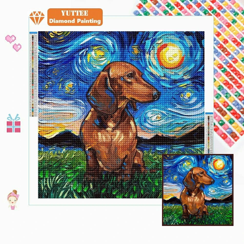 Gry Monster High Przygoda W Katakumbach Diament haft śliczne jamnik kiełbasa pies pełne wiertło kwadratowe/okrągły  ściegu zwierząt 5D DIY diament malarstwo wystrój domu| | - AliExpress
