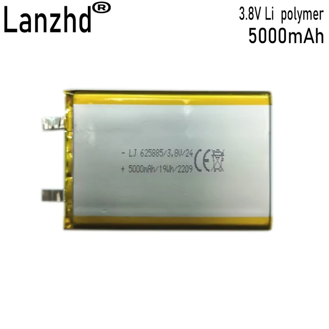 625885 5000mAh 3,7 V Lithium-Polymer-Akku Für GPS PSP DVD PAD 