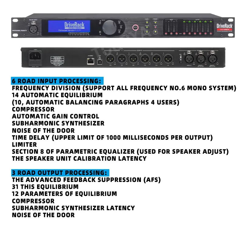 Audio Processor VENU360 3 into 6 out of professional stage shows