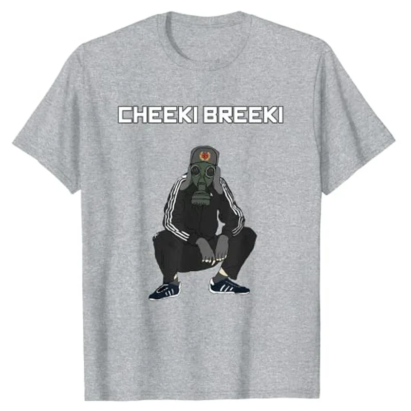 Фото Cheeki Breeki-Gopnik, славянская футболка в стиле смешной геймер Stalker, смешная футболка с смешным рисунком, Мужская одежда, товары на заказ №4