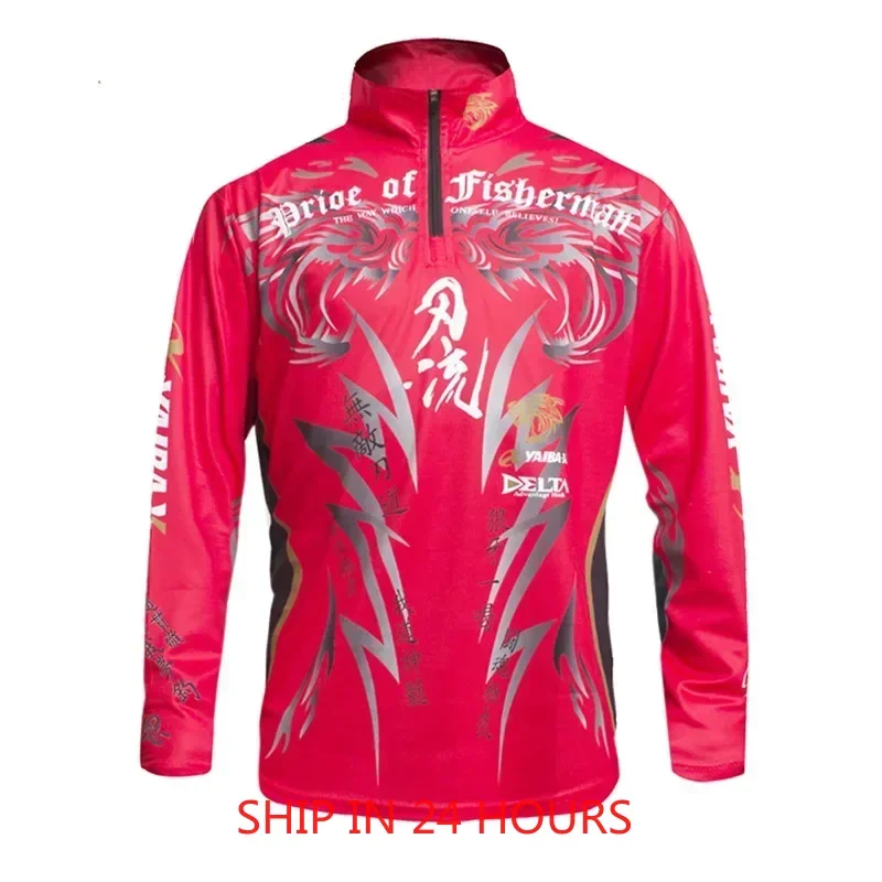 Man Summer Outdoor Fishing Jersey Jacket Shirt Zipper Clothes Sunscreen Breathable Men Quick Dry Shirts Pesca Pesca