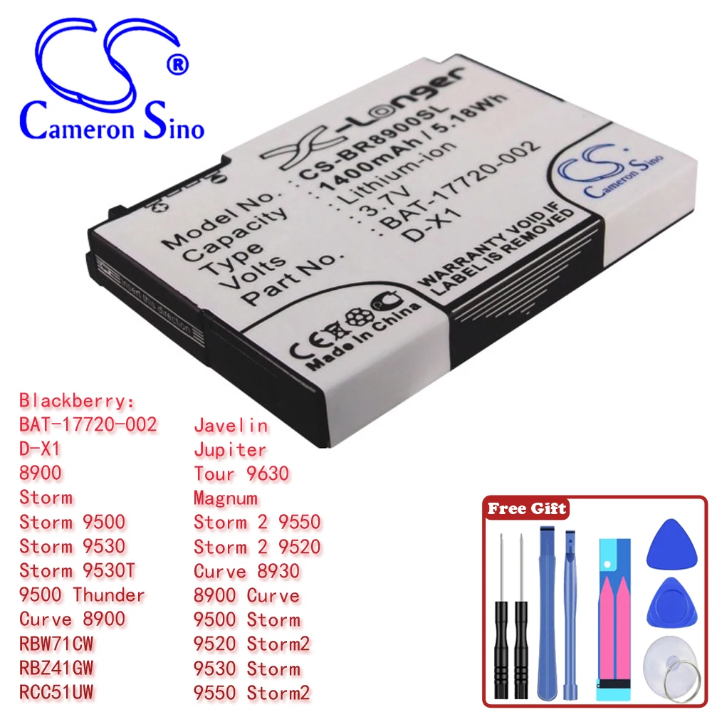 Mobile, Smartphone 1400Mah / 5.18Wh Batteria Per Blackberry Bat-17720-002 D-X1 8900 Storm Storm 9500 Storm 9530 9530T