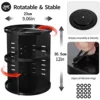 KUUJOJO 360 Spinning Makeup Organizer, Lazy Susan Rack Cosmetic Carousel Storage Shelf, Great for Countertop and Bathroom, Clear 2