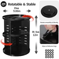 KUUJOJO 360 Spinning Makeup Organizer, Lazy Susan Rack Cosmetic Carousel Storage Shelf, Great for Countertop and Bathroom, Clear 2