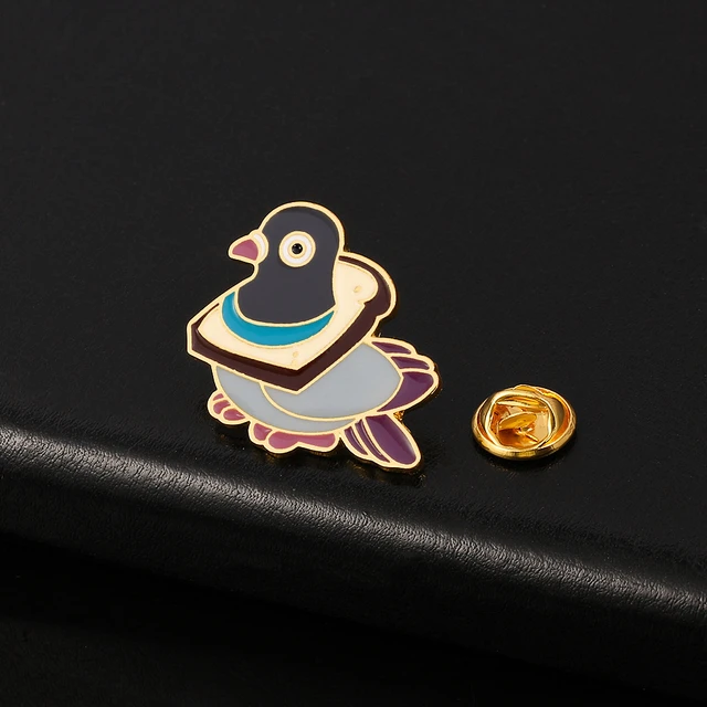 Broche de desenho animado divertido, broche de desenho animado de galinha  branca grande, mochila camisa acessórios de roupas com emblema - AliExpress