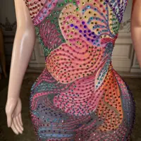 ZD New Women's Backless Dress Floral Print Sexy Deep V-neck Halter Sleeveless Maxi Dress Stylish Dress - Image 5