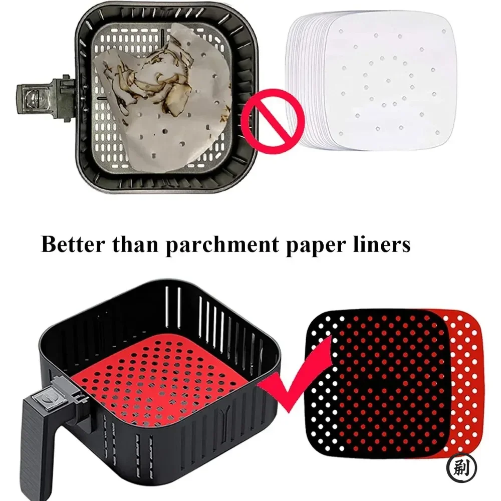 Air fryer liner Reusable 5QT or Bigger Easy Clean Dishwasher Safe Non Stick Parchment Paper Replacer