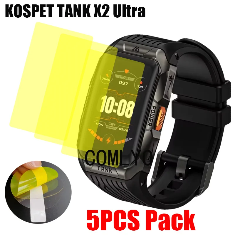 5PCS Film For KOSPET TANK X2 Ultra Smart Watch Screen Protector