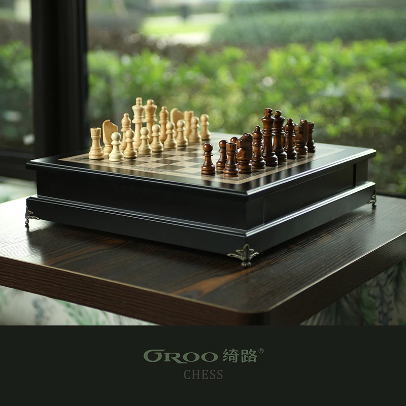 

Professional Backgammon Chess Board Table Historical Souvenir Unusual Chess Wooden Gift Medieval Ludo Entertainment OA50ZQ