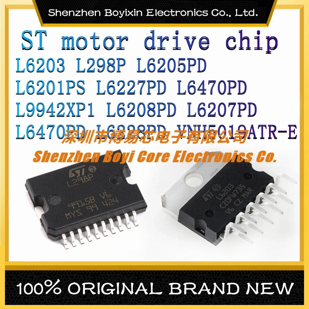 

L6203 L298P L6205PD L6201PS L6227PD L6470PD L9942XP1 L6208PD L6207PD L6470PD L6228PD VNH5019ATR-E ST motor drive IC Chip