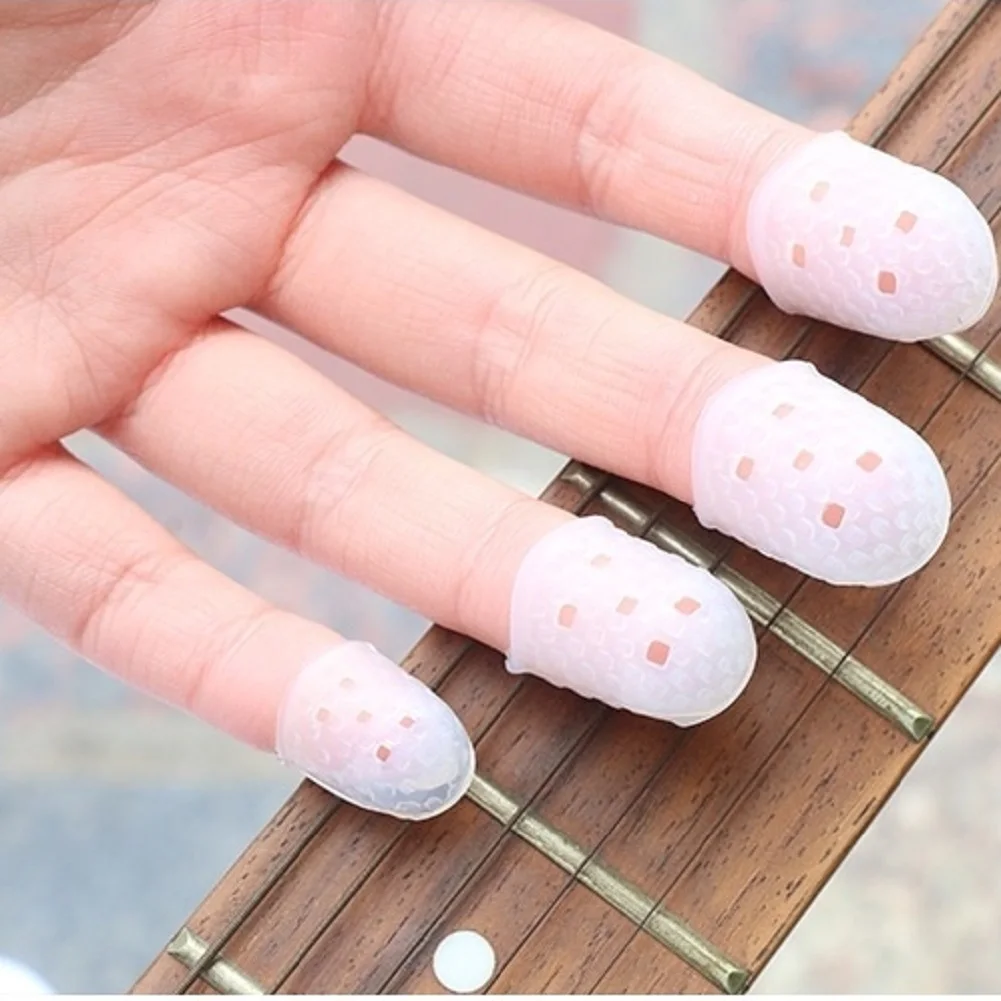 Ukulele Set 5pcs Finger Cover Anti-slip Hands Coat Relief Play Pain Gloves for Ukulele Electric Acoustic Guitar Stringed Musical Instrument