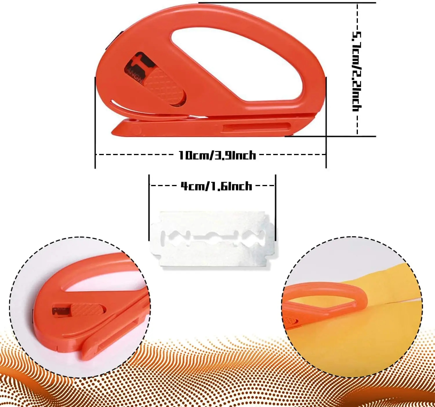 TOFAR 10PCS Auto Vinyl Wrap Tool Kit Fenster Tönung Film Installation Werkzeug Vinyl Rakel Tapete Glättung Werkzeug Aufkleber Cutter – Detail 17