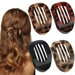 Elegant Matte Oval Hair Clip Set - 4 - Piece Minimalist Collection (B Hair clip)