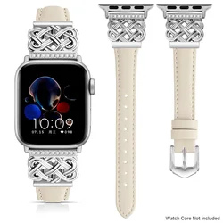 Elegant Leather Watch Strap for Women - Premium iWatch Accessory Collection (BeS)