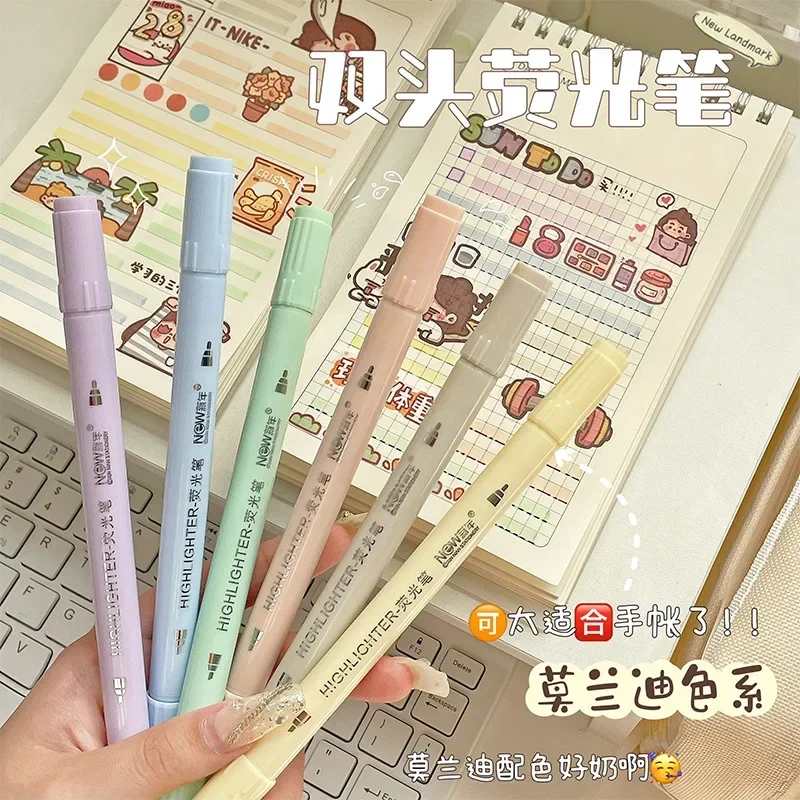 Double Headed Gradient Color Highlighter Pens Creative Painting Highlighter Spot Marker Liner for Drawing Paint School highlighter pen marker pen highlighter marker art marker