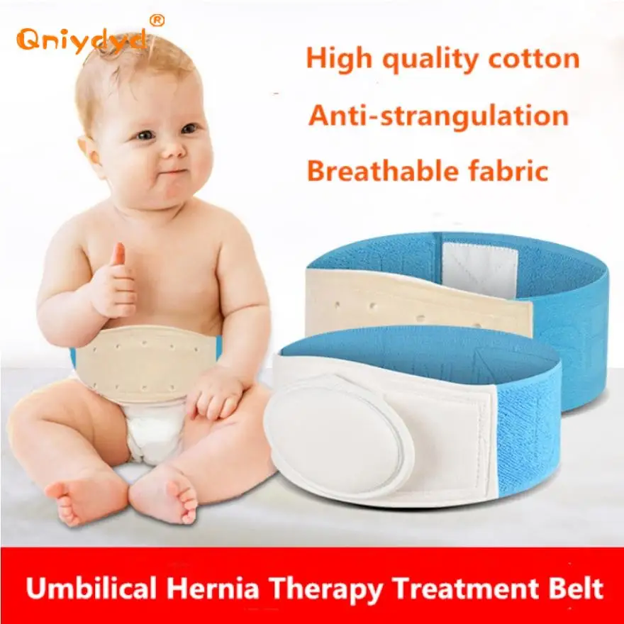 Infant Inguinal Umbilical Hernia Belt Navel Support Stickers Treatment Newborn Baby Belly Button With 3 Hernia Pad