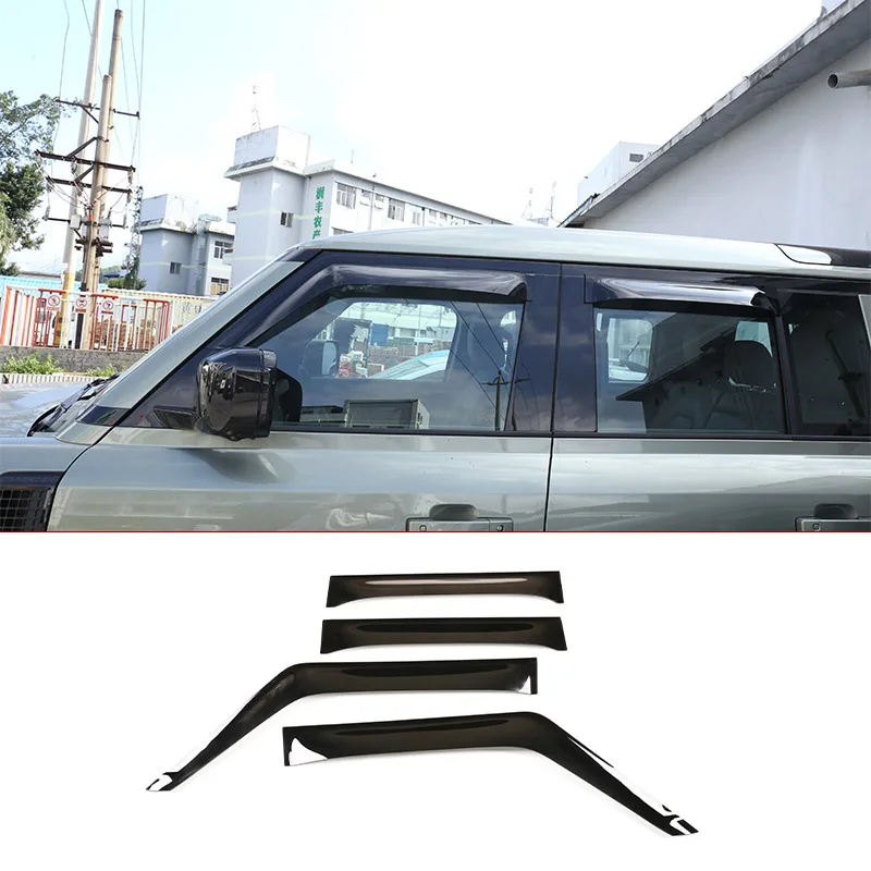 

For Land Rover Defender 90 110 2020-23 Car Windows Vent Visor Deflectors Hatchback Protection Wind Guard Sun Rain Visors Cover