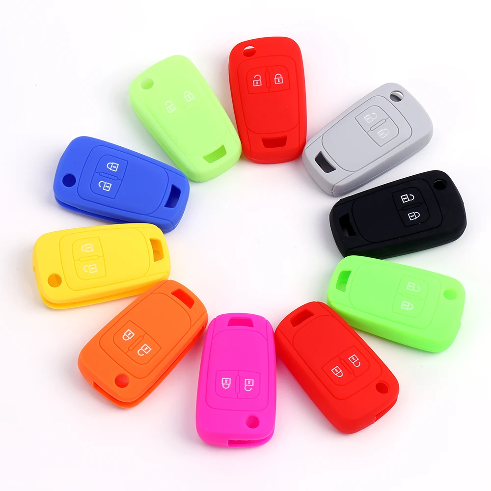 Silicone Car Remote Key Cover Case 2 Buttons For Opel Astra J Corsa D Zafira C Mokka Insignia Cascada Karl Adam Meriva For Buick