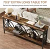 70.9-Inch Narrow Sofa Table, Industrial Long Sofa Table Behind Couch, Entry Console Table with Storage for Entryway,Living Room 6