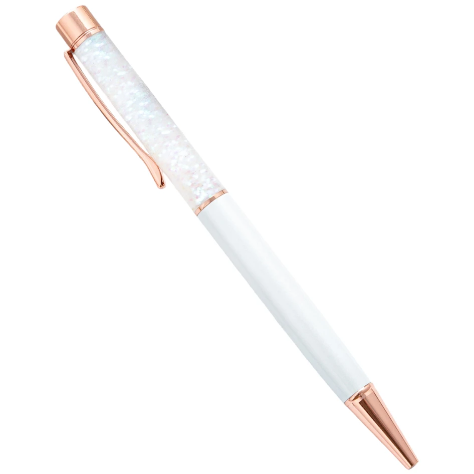 Vibrant Oil Gold Quicksand Luxury Ballpoint Pen - Premium Rotating Metal Design, 1.0mm Tip for School and Office Use