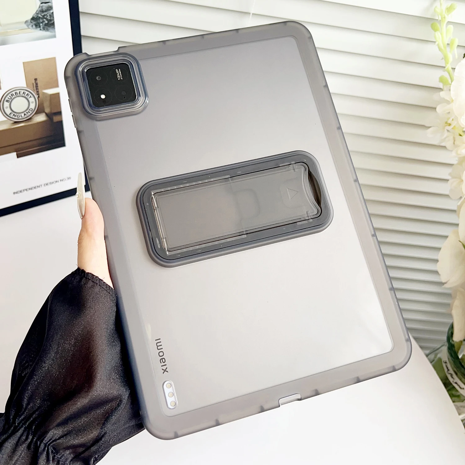 Universal Clear Soft Tablet Stand Case Cover, Compatible with Various Sizes
