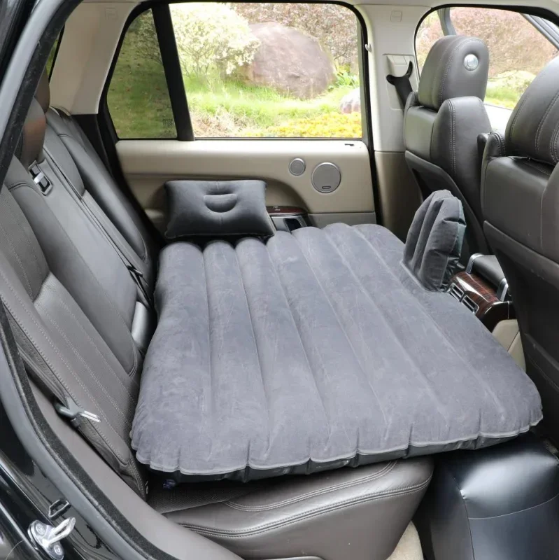 Ultra-soft Flocking Environmental Fabric Car Inflatable Bed Air Cushion Bed Car Travel Portable and Comfortable inflatable air bed car sleeping mattress camping mattress inflatable camping mattress
