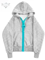 Sweat à capuche zippé oversize pour homme, style streetwear Harajuku, coupe ample unisexe, style couple, tendance mode décontractée, nouvelle collection américaine 1