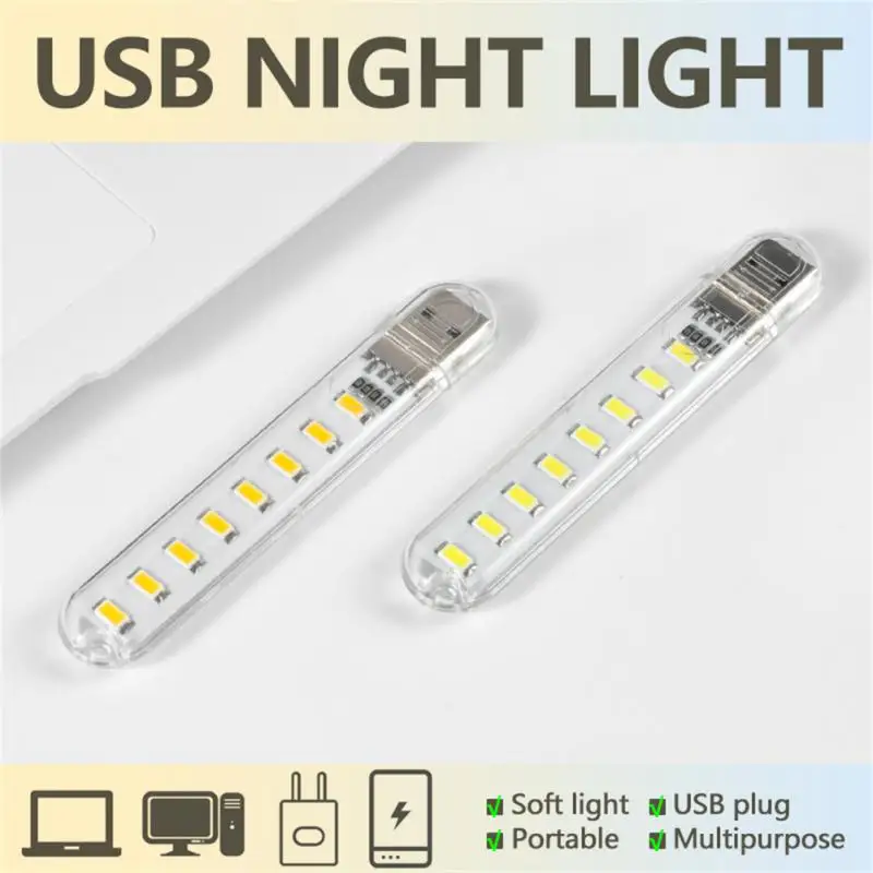Mini Portable Led Usb Light DC5V Ultra Bright Reading Book Lamp 2/3/8/24LEDs Lights Power Bank PC Laptop Notebook Lighting