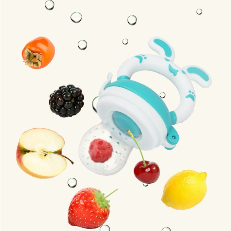 Silicone Fruit Feeder Fresh Food Nibbler Baby Pacifiers Feeder Nipples For Kids