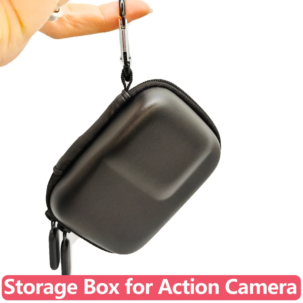 Action Camera Case Storage Box Protective Housing with Hook for GoPro Hero 13 12 11 10 9 DJI OSMO Action 5 PRO 4 3 2 SJCAM