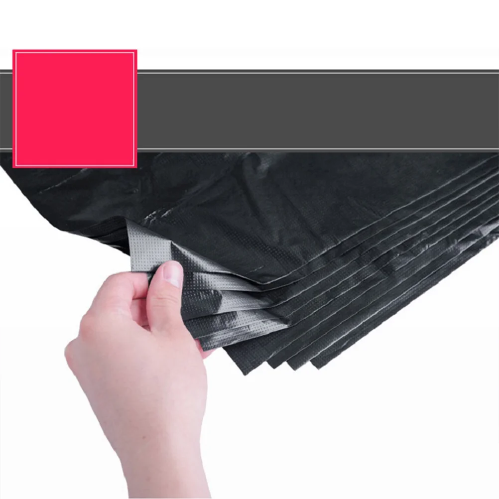 50pcs Large Rubbish Bag Plastic Thickened Simple Garbage Bags for Hotel Village (Black, 50x60 25 Silk)