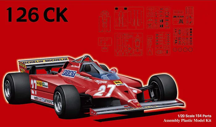 

Fujimi 1:20 F1 126CK 1981 09196 Assembled Vehicle Model Limited Edition Static Assembly Model Kit Toys Gift